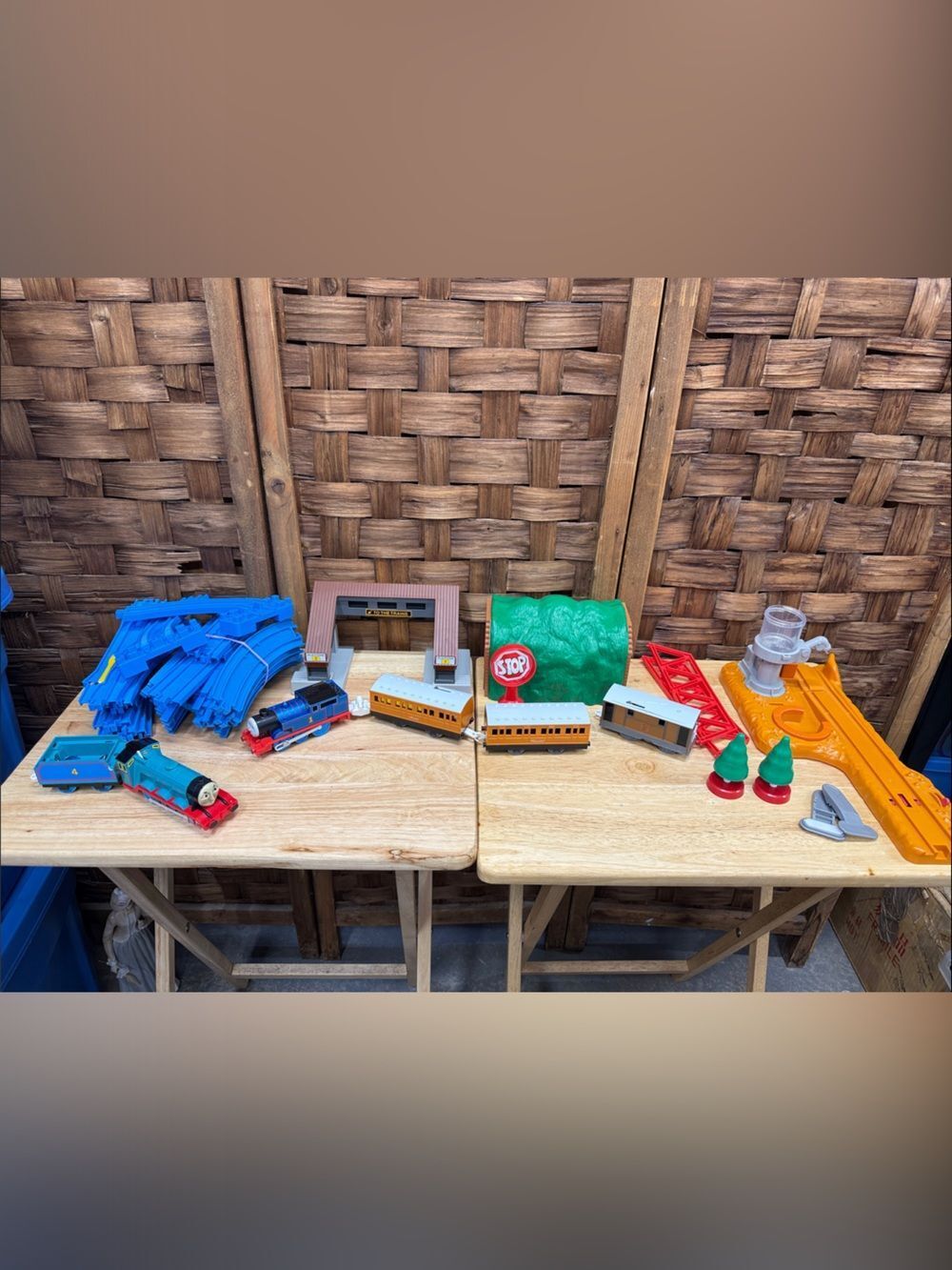 Huge lots Thomas & Friends Blue and Orange Train Set with Red Accents